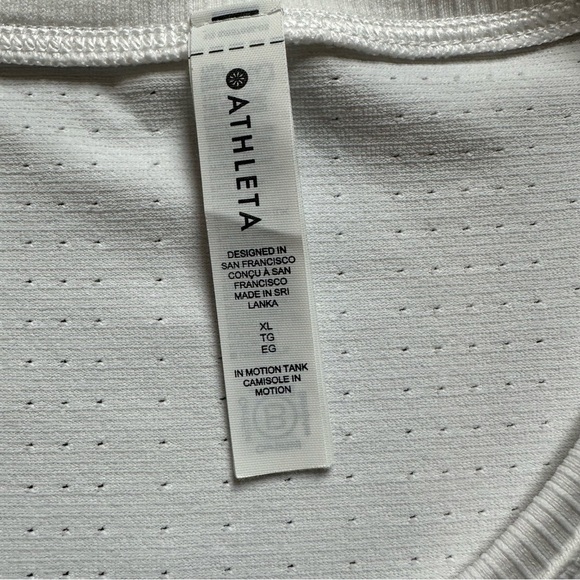 Athleta White Sleeveless Workout Tank Top - Picture 2 of 5